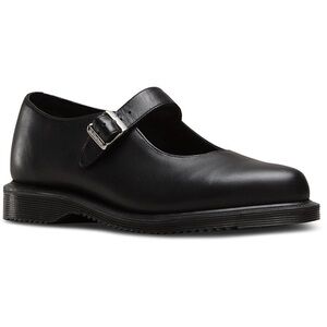 Dr. Martens Black Leather Mary Jane with Silver Buckle